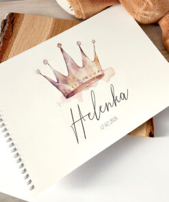 Personalizowany album dla dziecka z imieniem korona